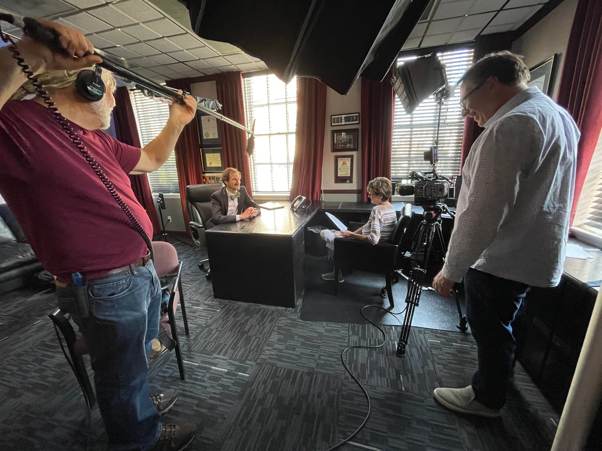 The Maryland Motion Pictures video production team shooting on location in Baltimore.